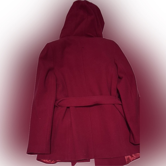 Rampage Women's Bold Red Pea Coat - Picture 10 of 10